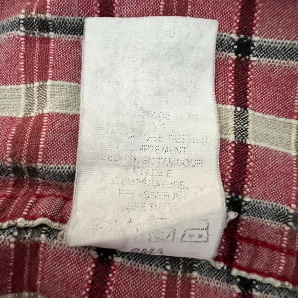 Columbia Cotton Short Sleeve Red Plaid Button Down Shirt | Men’s Size Large - Picture 6 of 9